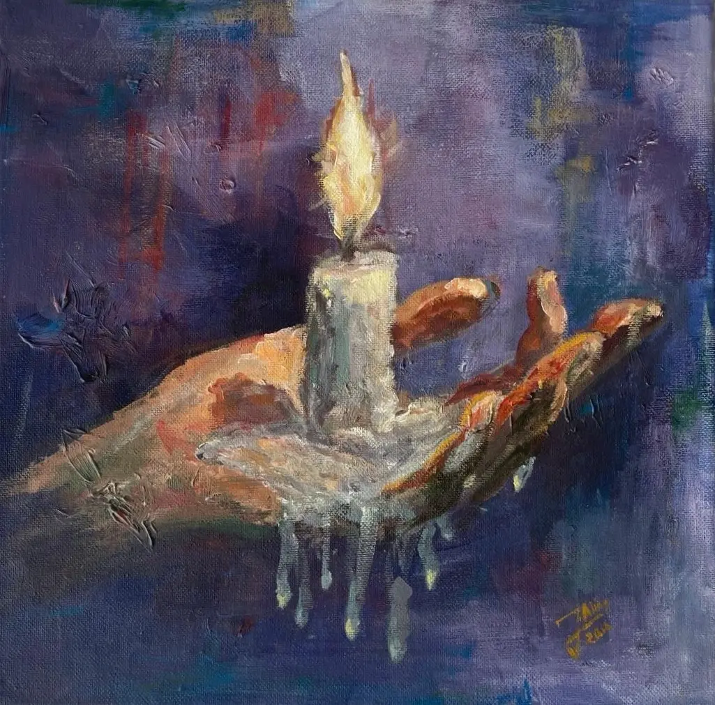 Abstract painting: Ocean Whispers by Picking Colours